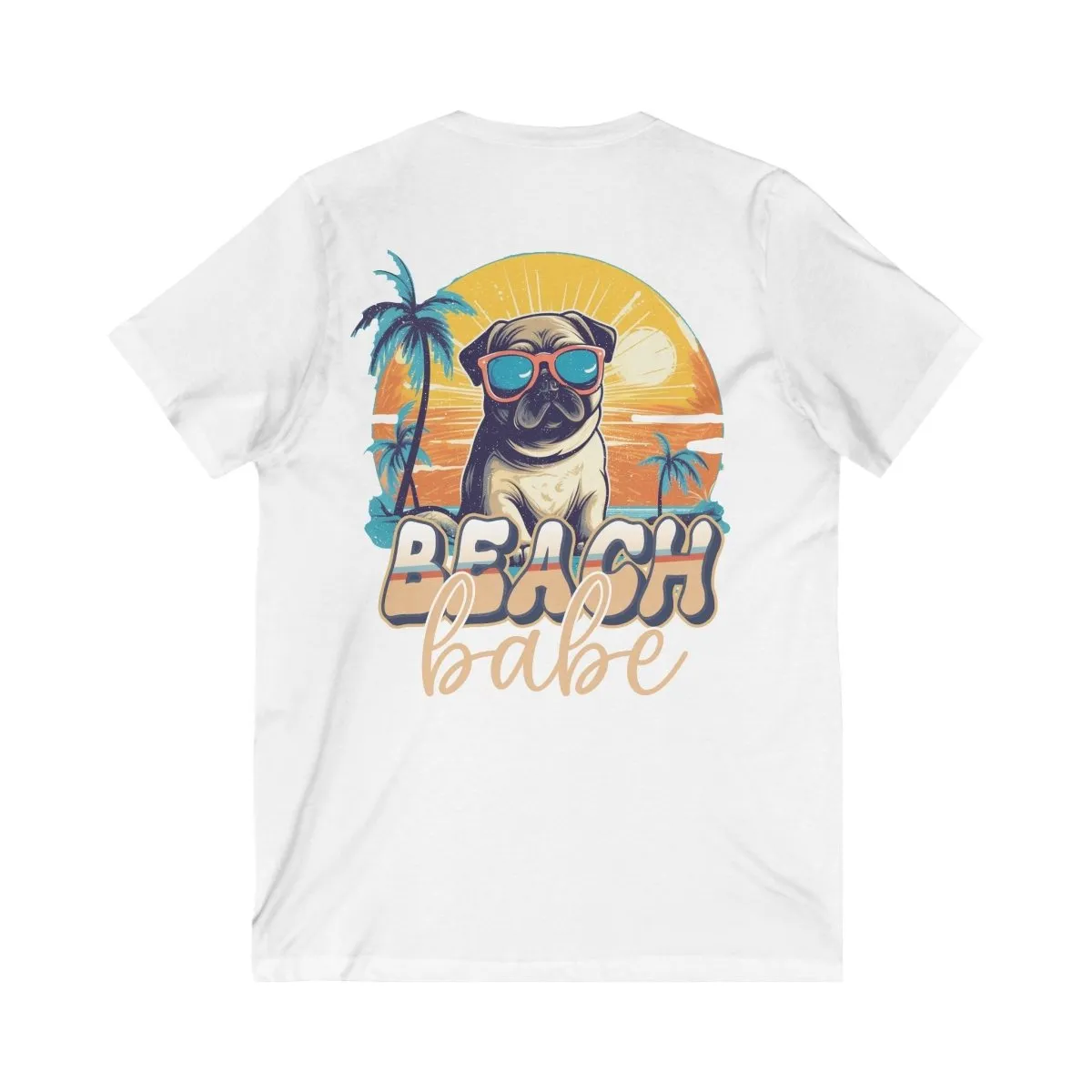 Beach Babe Unisex Jersey Short Sleeve V-Neck Tee