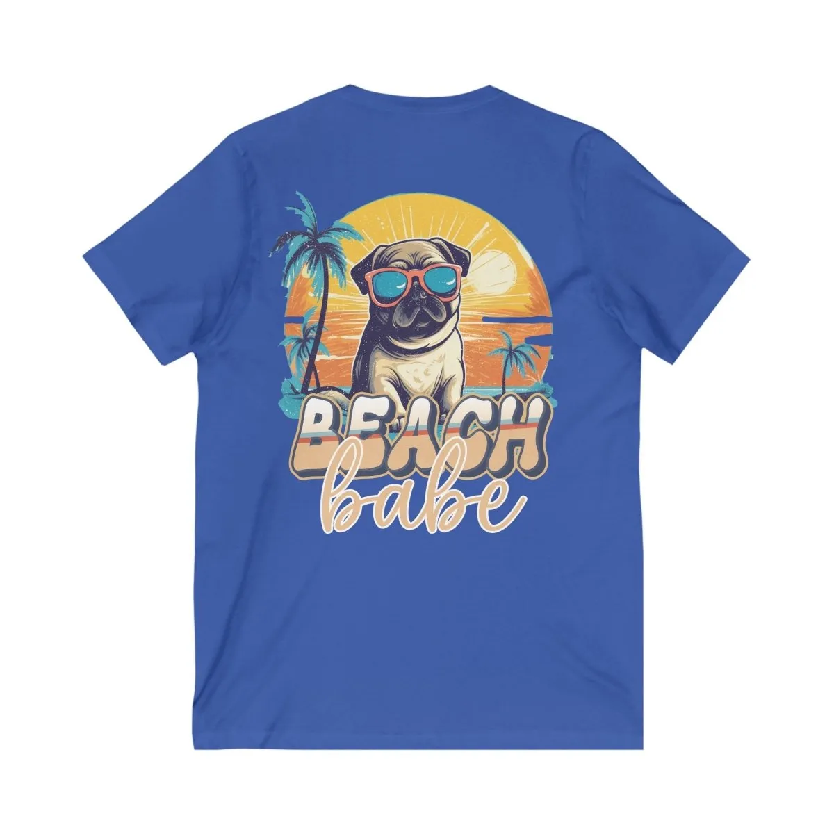 Beach Babe Unisex Jersey Short Sleeve V-Neck Tee