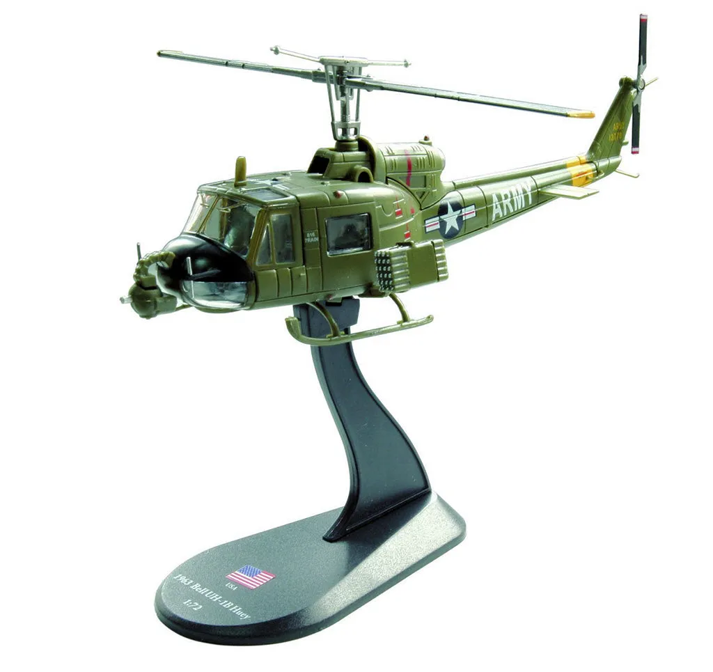 Bell UH-1B Iroquois (Huey - Heavy Hog) 128th AHC – Vietnam War 1968 1:72 Scale Diecast Model