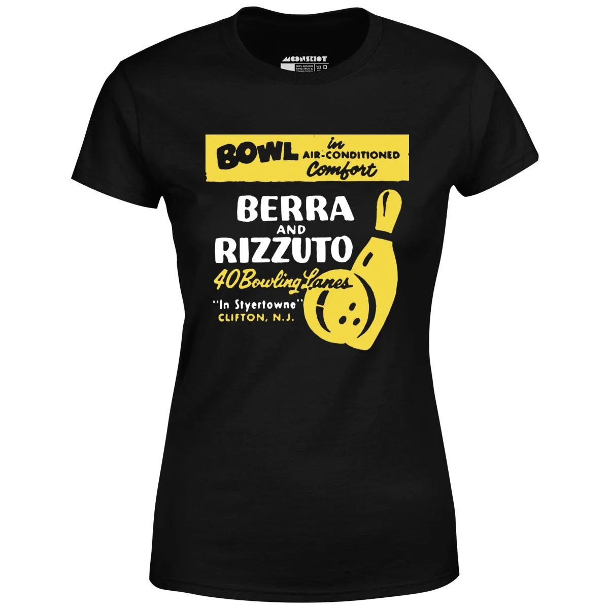 Berra and Rizzuto - Clifton, NJ - Vintage Bowling Alley - Women's T-Shirt