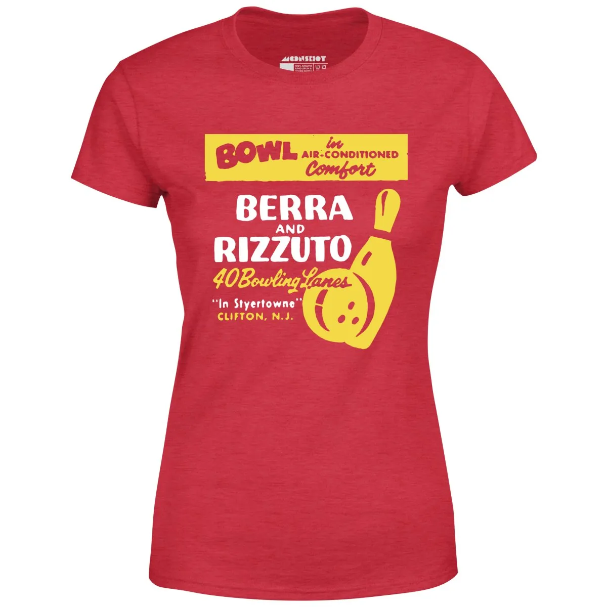Berra and Rizzuto - Clifton, NJ - Vintage Bowling Alley - Women's T-Shirt