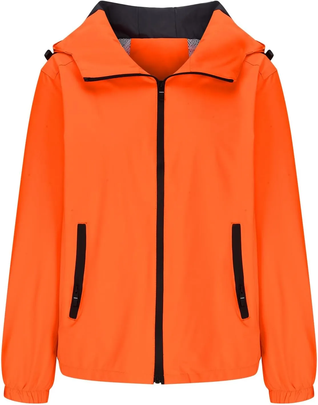 Bidobibo Waterproof Rain Jacket Women Lightweight Windbreaker with Hood Womens Long Sleeve Hooded Casual Outwear Jackets