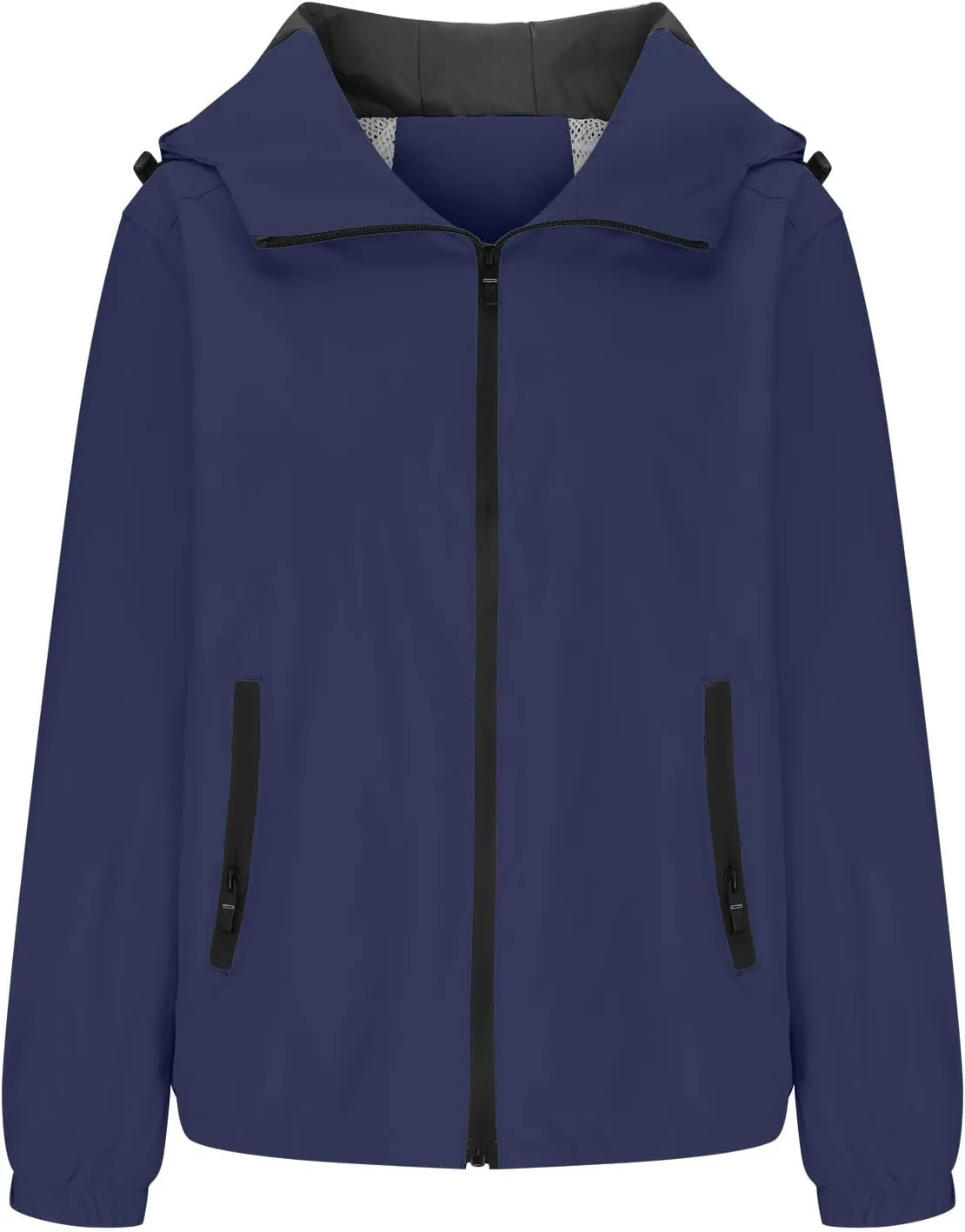 Bidobibo Waterproof Rain Jacket Women Lightweight Windbreaker with Hood Womens Long Sleeve Hooded Casual Outwear Jackets