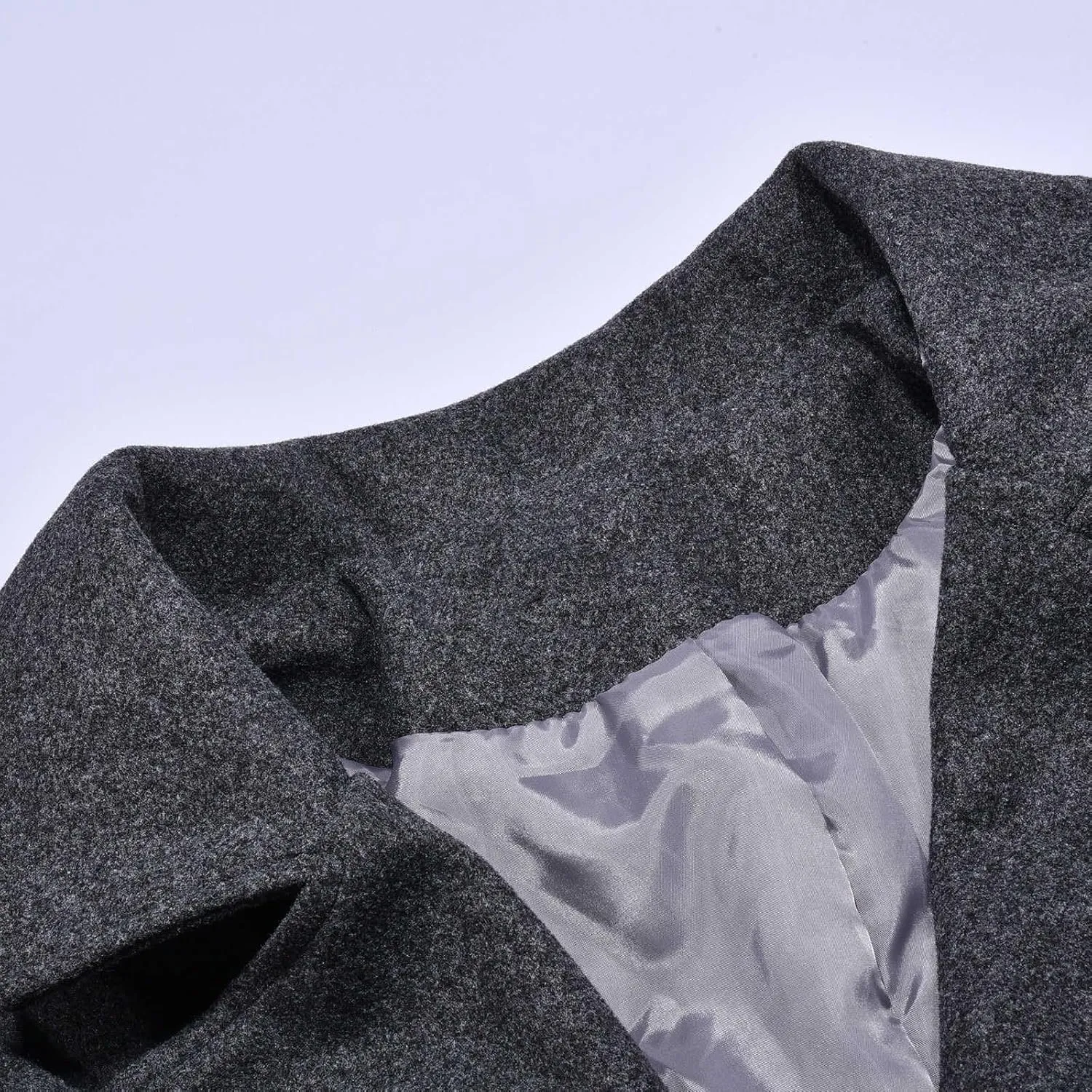 BIFUTON Mens Trench Coat,Mens Trench Coat Wool Blend Pea Coat Winter Long Double Breasted Oversized Stylish Business Overcoat