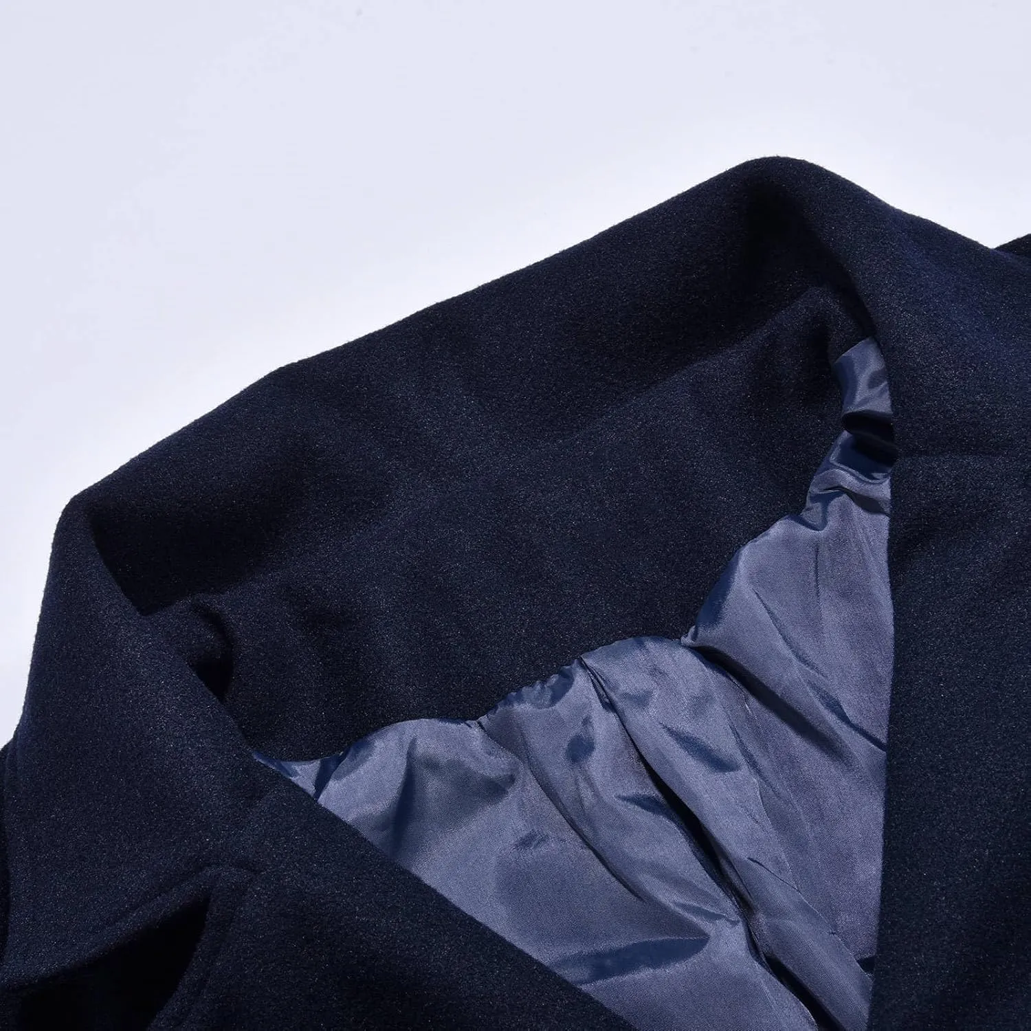 BIFUTON Mens Trench Coat,Mens Trench Coat Wool Blend Pea Coat Winter Long Double Breasted Oversized Stylish Business Overcoat
