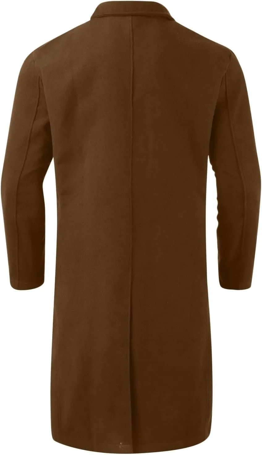BIFUTON Mens Trench Coat,Mens Trench Coat Wool Blend Pea Coat Winter Long Double Breasted Oversized Stylish Business Overcoat