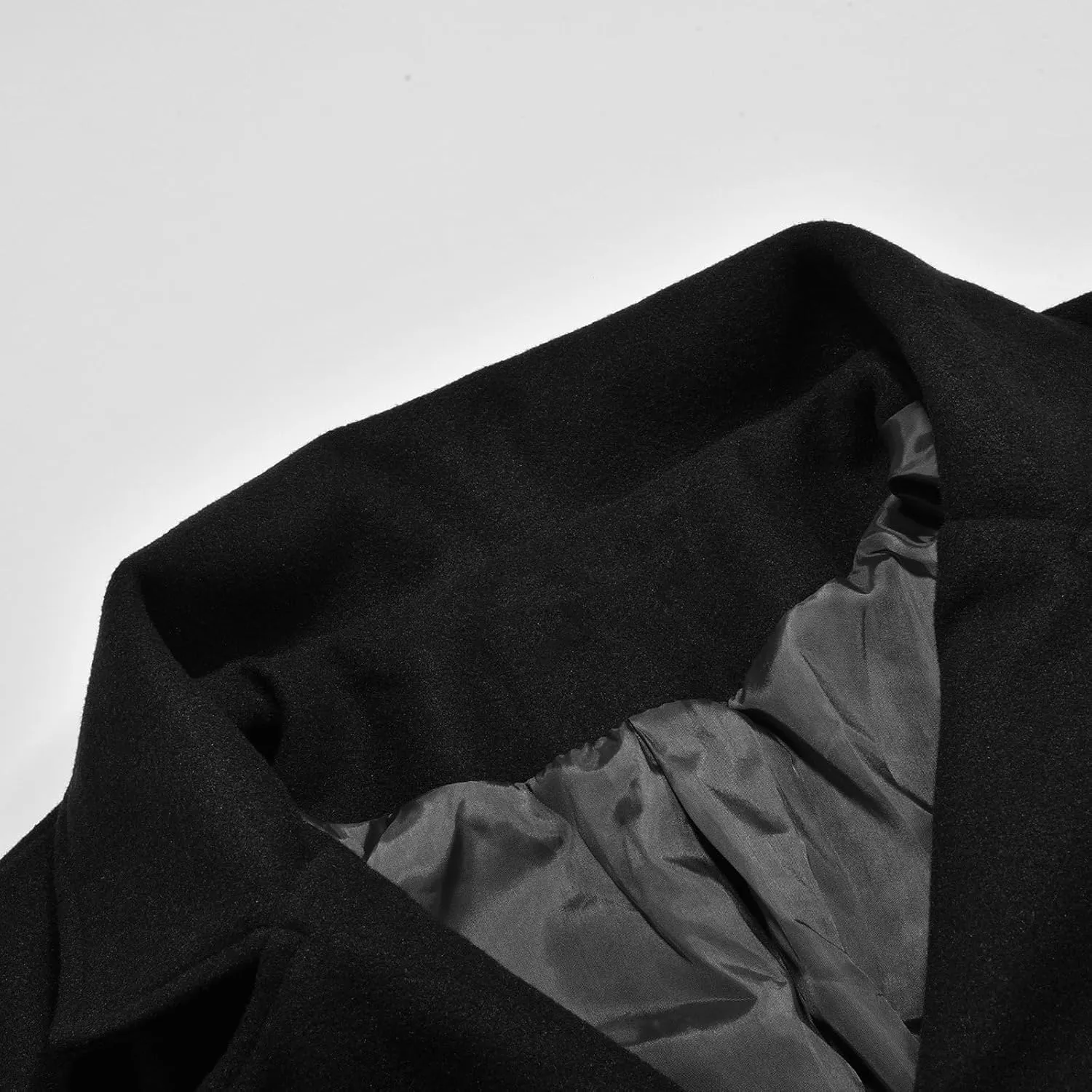 BIFUTON Mens Trench Coat,Mens Trench Coat Wool Blend Pea Coat Winter Long Double Breasted Oversized Stylish Business Overcoat