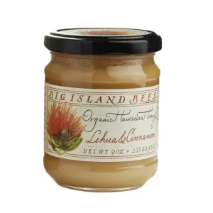 Big Island Bee Organic Ohia Lehua Cinnamon Hawaiian Honey, 9 oz