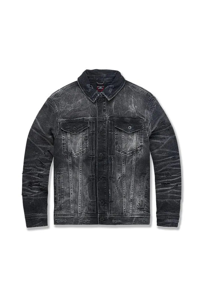 Big Men's Hamilton Denim Trucker Jacket (Industrial Black)