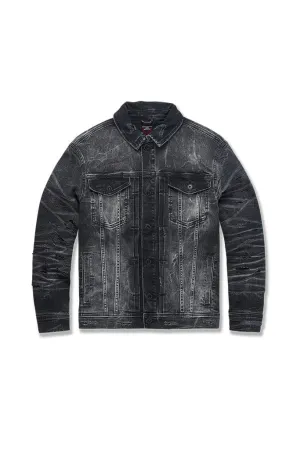 Big Men's Hamilton Denim Trucker Jacket (Industrial Black)