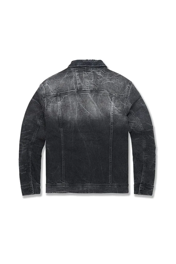 Big Men's Hamilton Denim Trucker Jacket (Industrial Black)