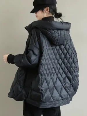 binfenxie Women Hooded Loose 90% White Duck Down Parka Casual Female Thick Warm Down Coat Snow Jackets Outwear New Autumn Winter Jackets