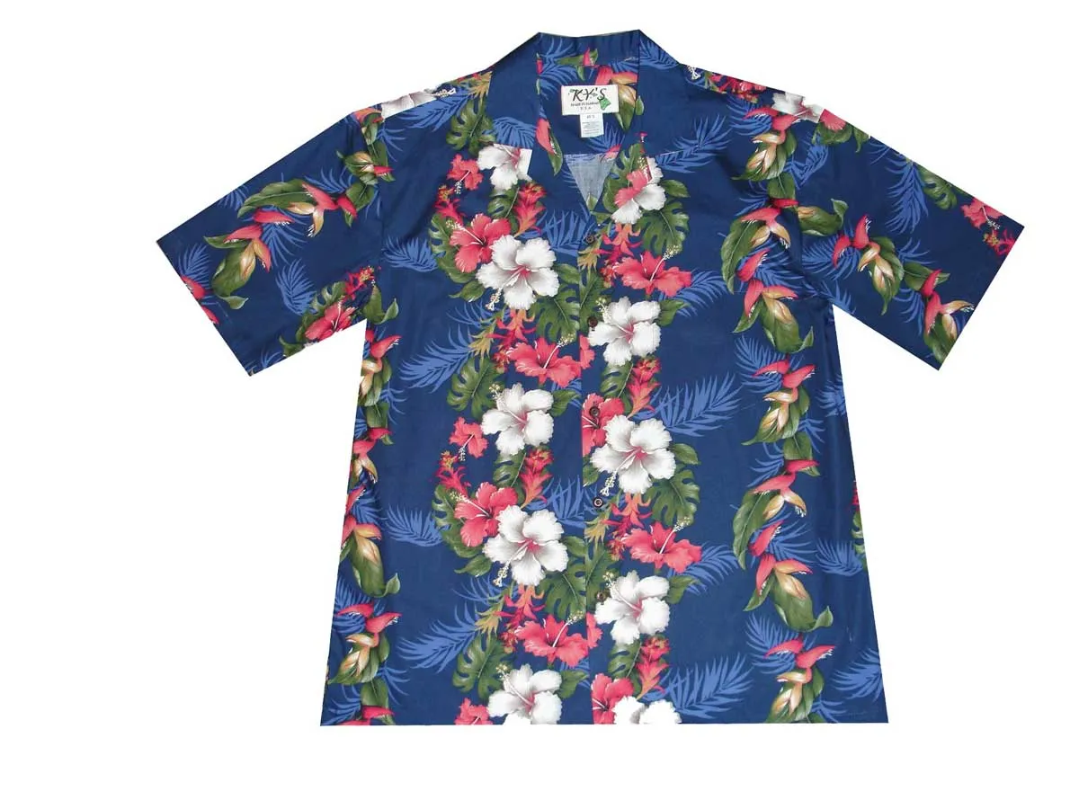 Bird of Paradise Men's Aloha Cotton Shirt