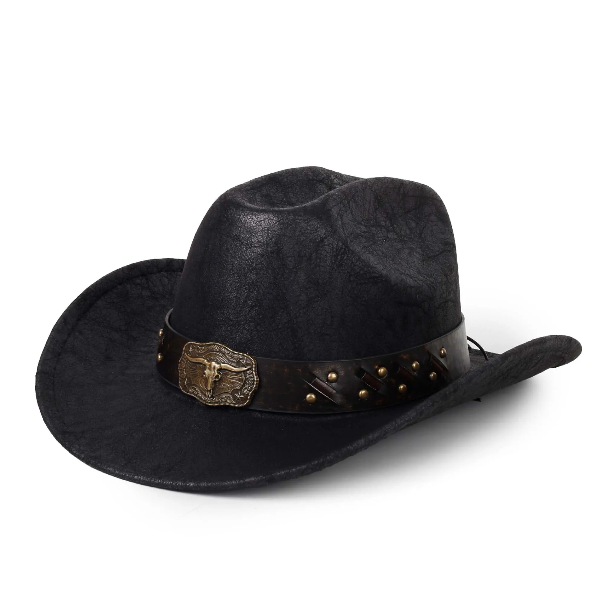 Black Deluxe Cowboy Hat for Adults