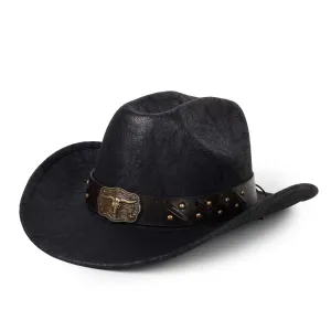 Black Deluxe Cowboy Hat for Adults
