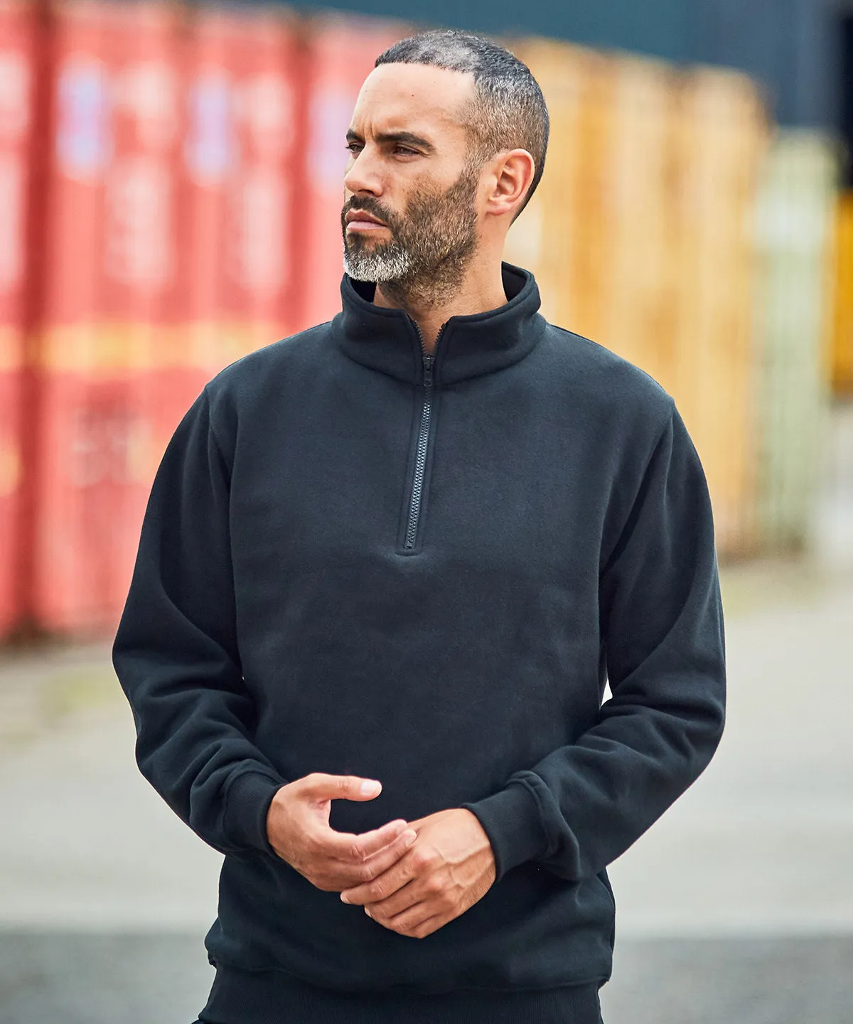 Black - Pro ¼-neck zip sweatshirt