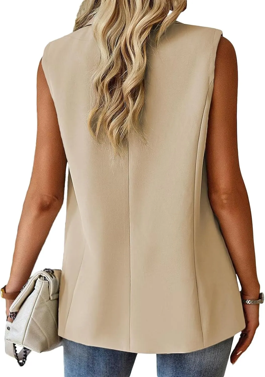 Blazers for Women Vest Sleeveless Blazers Lightweight Vests Business Casual Blazer Work Office Outfits Summer Jacket