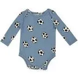 Bodysuit / Soccer Balls / Blue