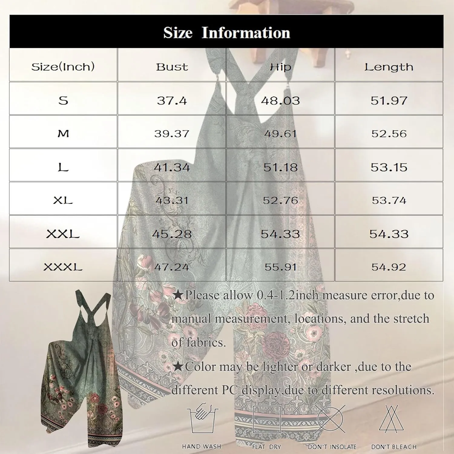 Boho Jumpsuit for Women 2025 Summer Wide Leg Sleeveless Overall Vintage Art Graphic Romper