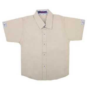 Boys Casual Half Sleeves Shirt SC - Fawn