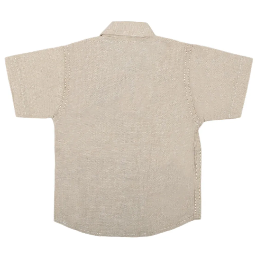 Boys Casual Half Sleeves Shirt SC - Fawn