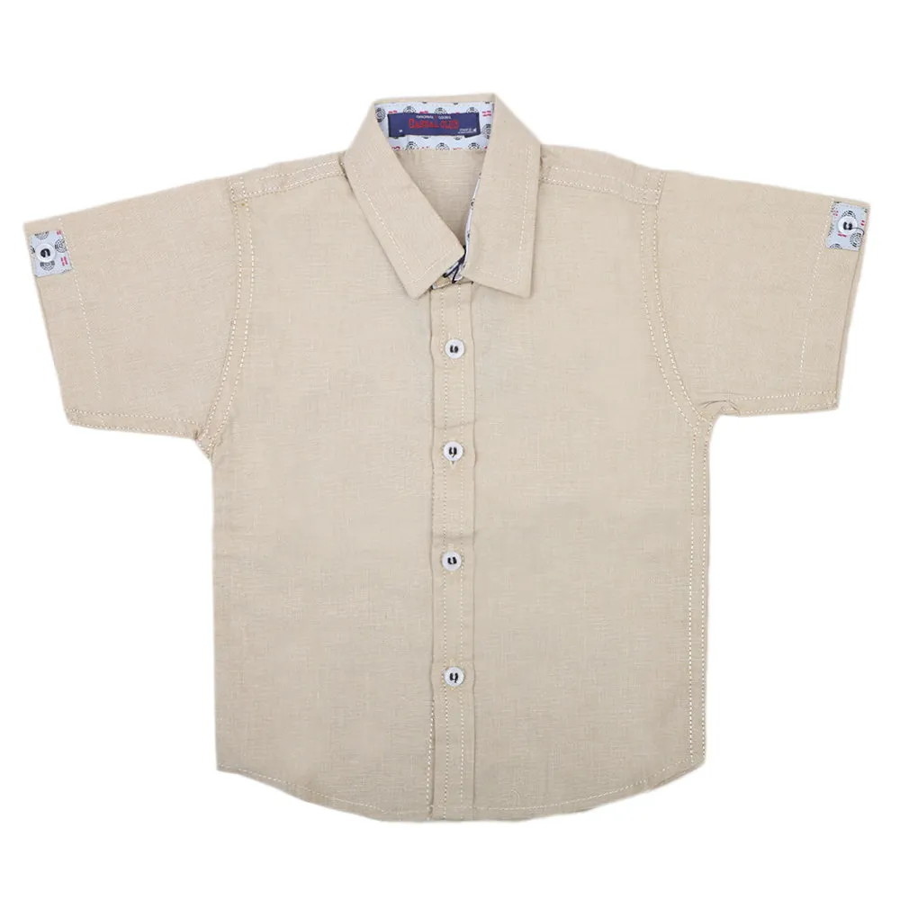 Boys Casual Half Sleeves Shirt SC - Fawn