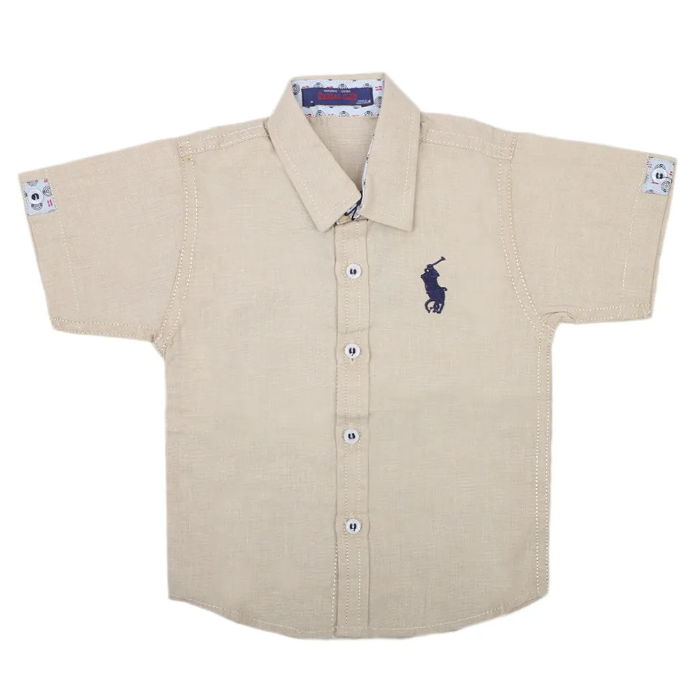 Boys Casual Half Sleeves Shirt SC - Fawn