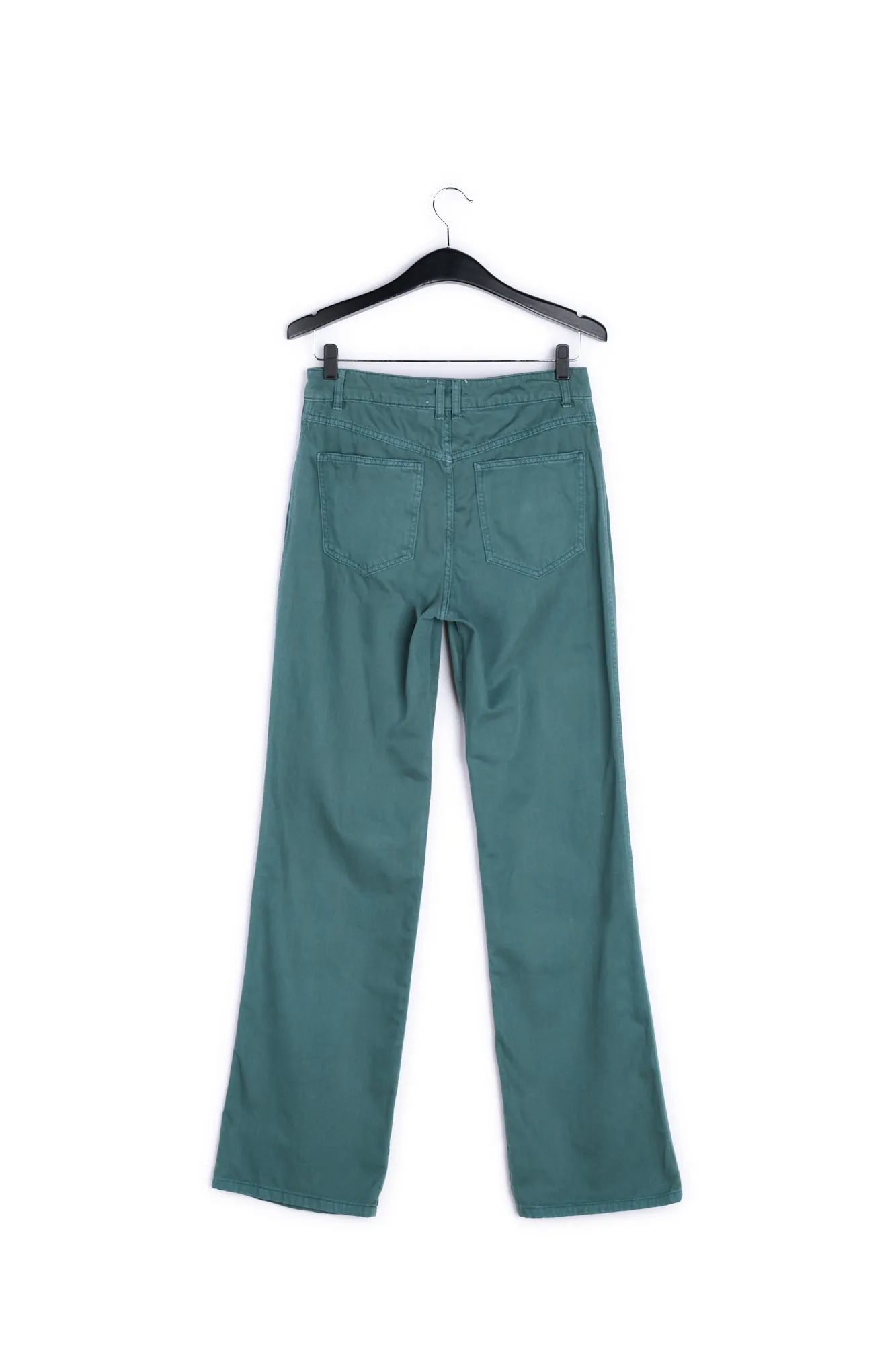 Bright blue flared-leg jeans