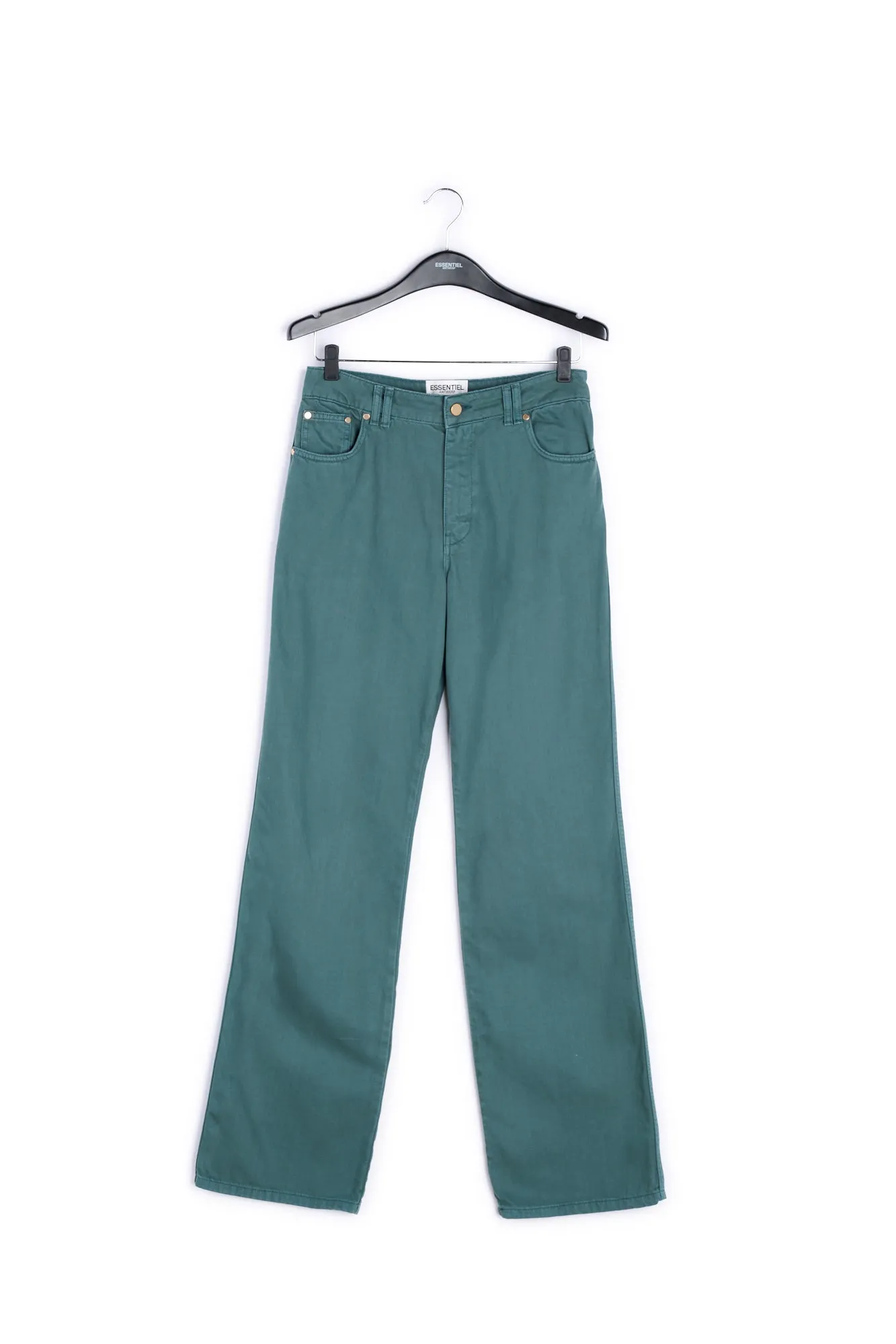 Bright blue flared-leg jeans