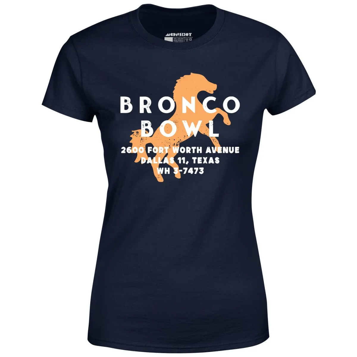 Bronco Bowl - Dallas, TX - Vintage Bowling Alley - Women's T-Shirt