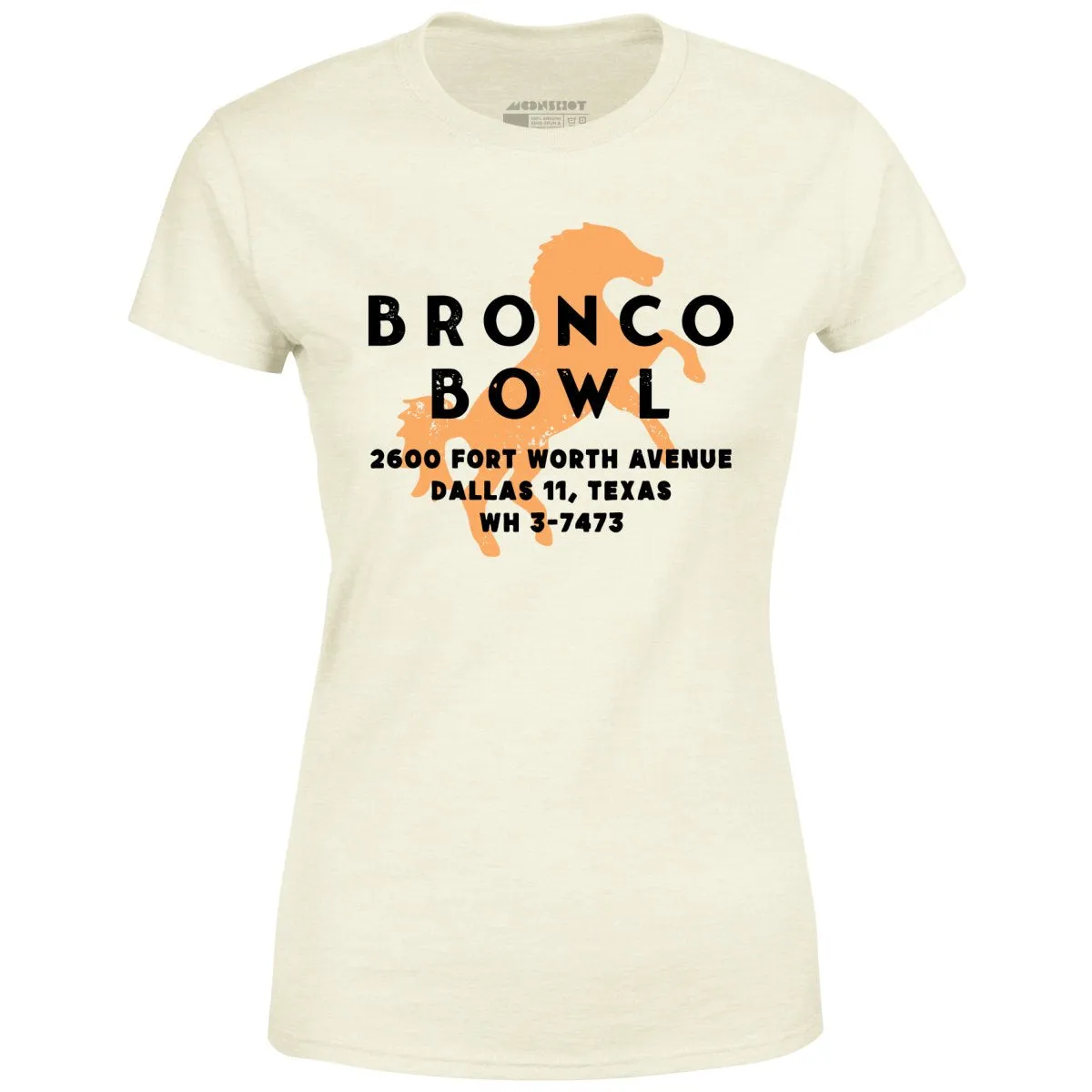 Bronco Bowl - Dallas, TX - Vintage Bowling Alley - Women's T-Shirt