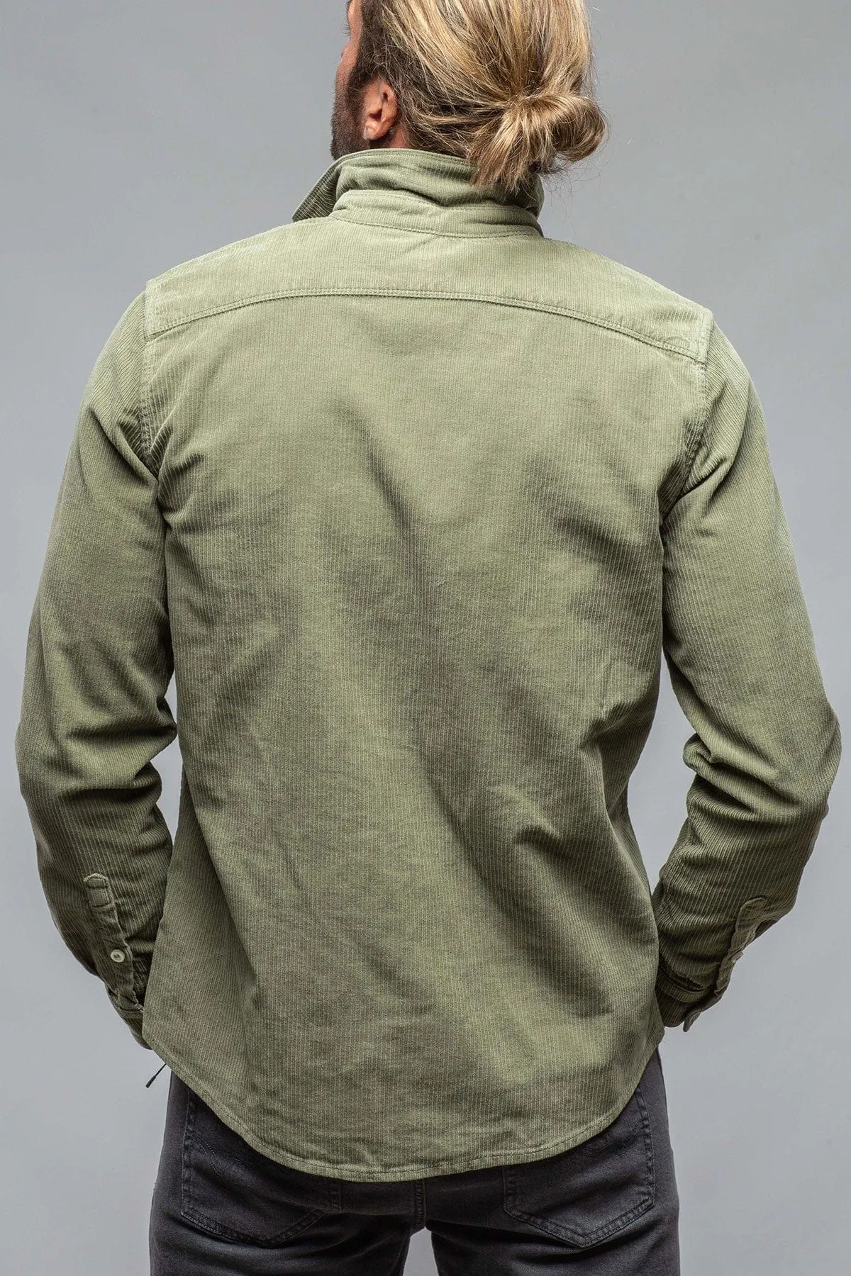 Brooks Corduroy Snap Shirt In Matcha