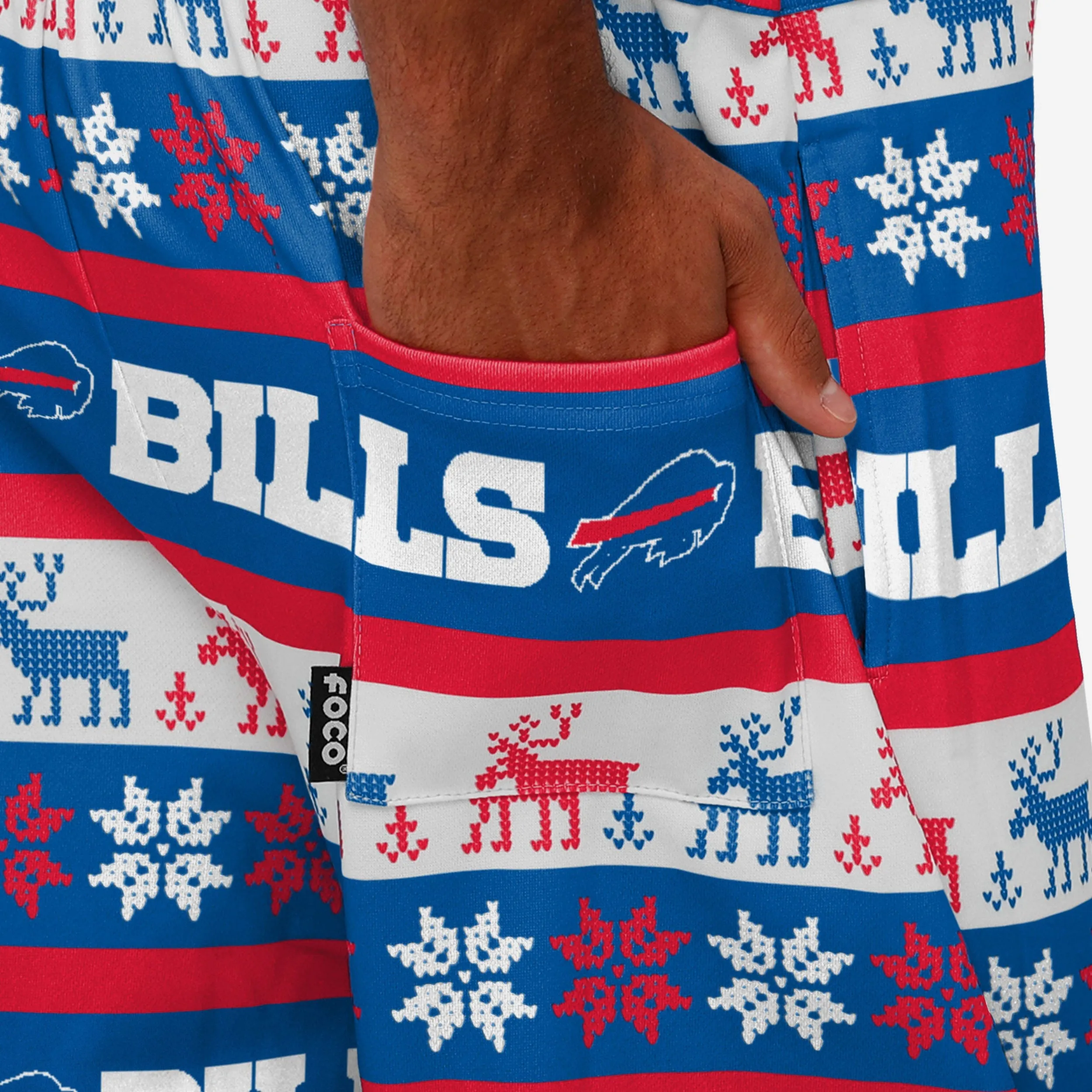 Buffalo Bills Mens Ugly Home Gating Bib Overalls