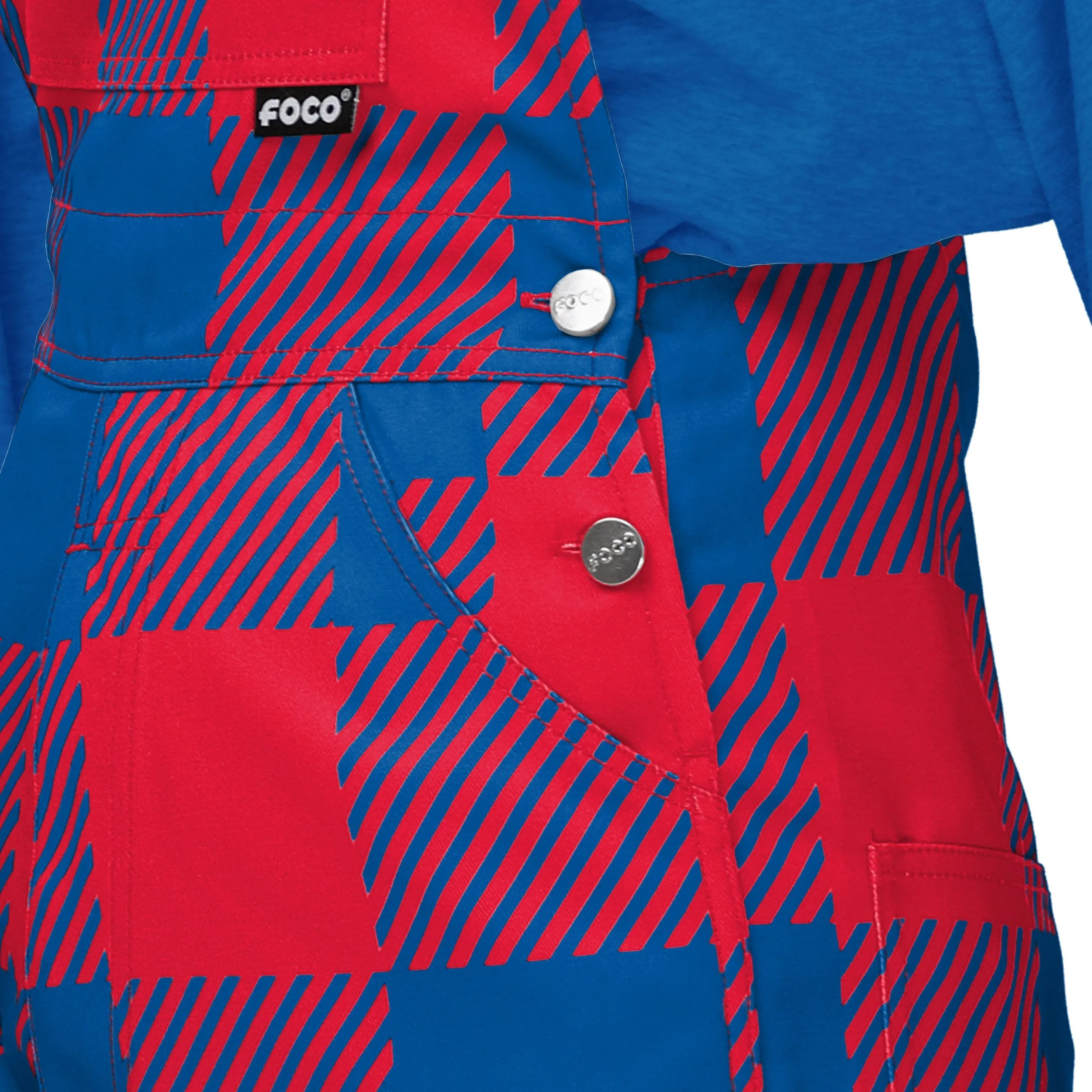 Buffalo Bills NFL Womens Plaid Bib Overalls