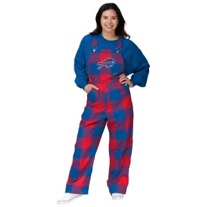 Buffalo Bills NFL Womens Plaid Bib Overalls