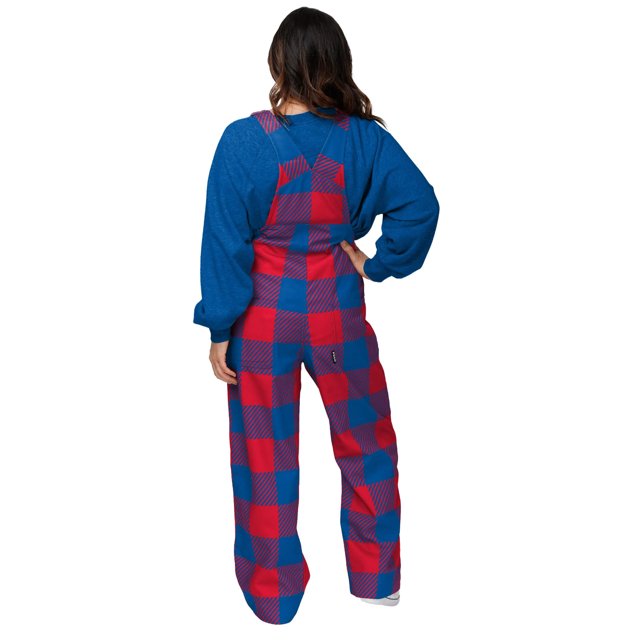 Buffalo Bills NFL Womens Plaid Bib Overalls