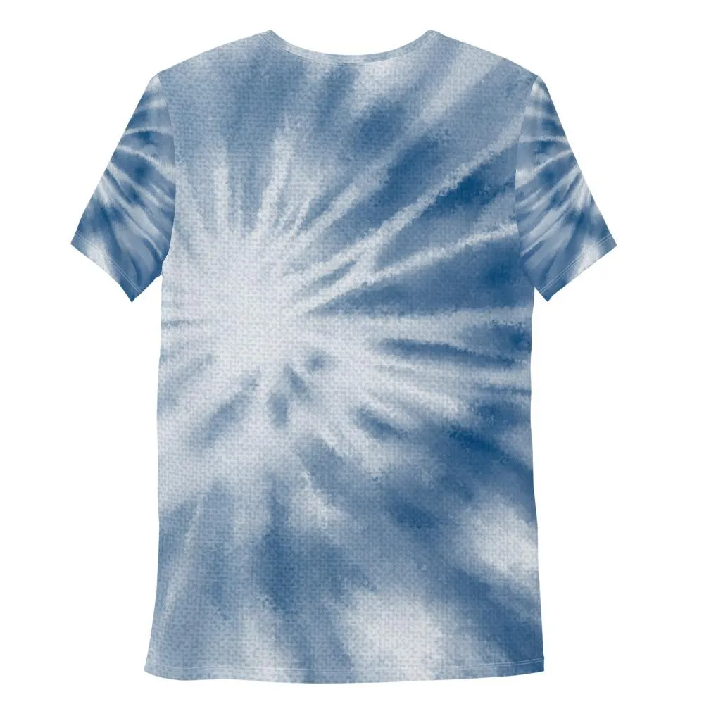 Bulls Eye Tie-Dye Side All-Over Print Men's Athletic T-shirt designed by Robert Bowen