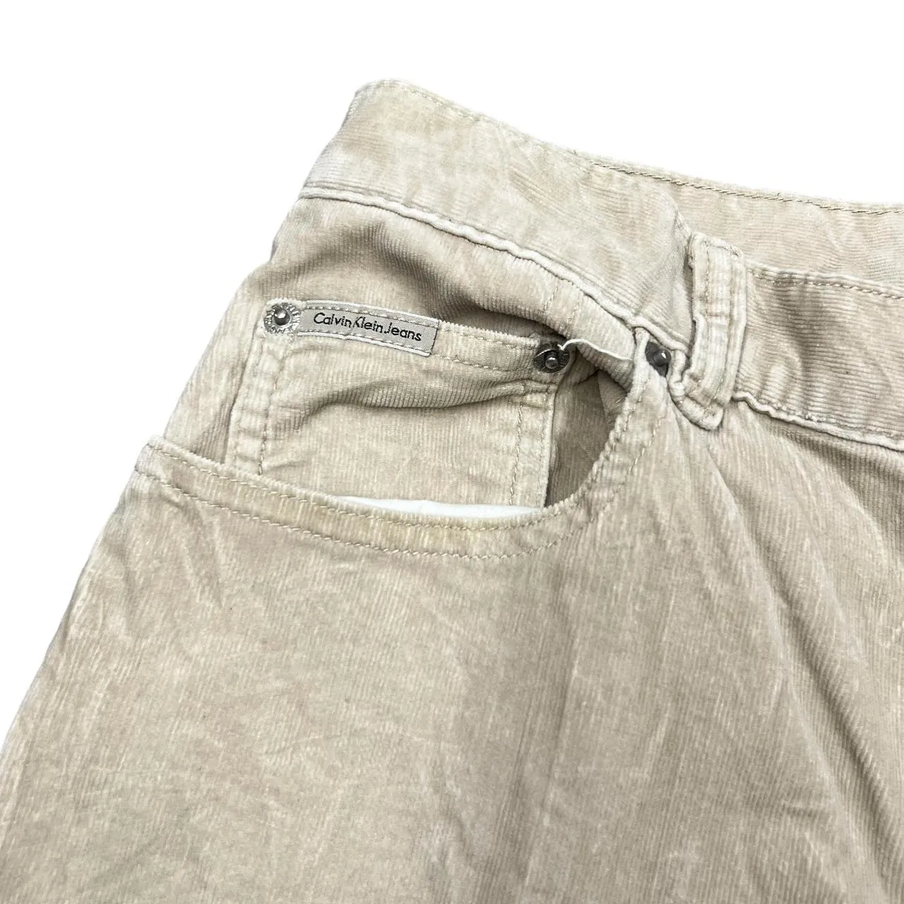 CALVIN KLEIN CK JEANS Classic Basic Corduroy Cord Straight Leg Regular Fit Jeans Trousers