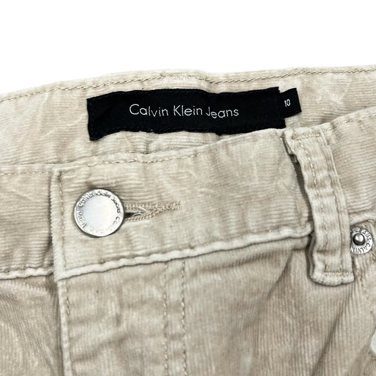 CALVIN KLEIN CK JEANS Classic Basic Corduroy Cord Straight Leg Regular Fit Jeans Trousers