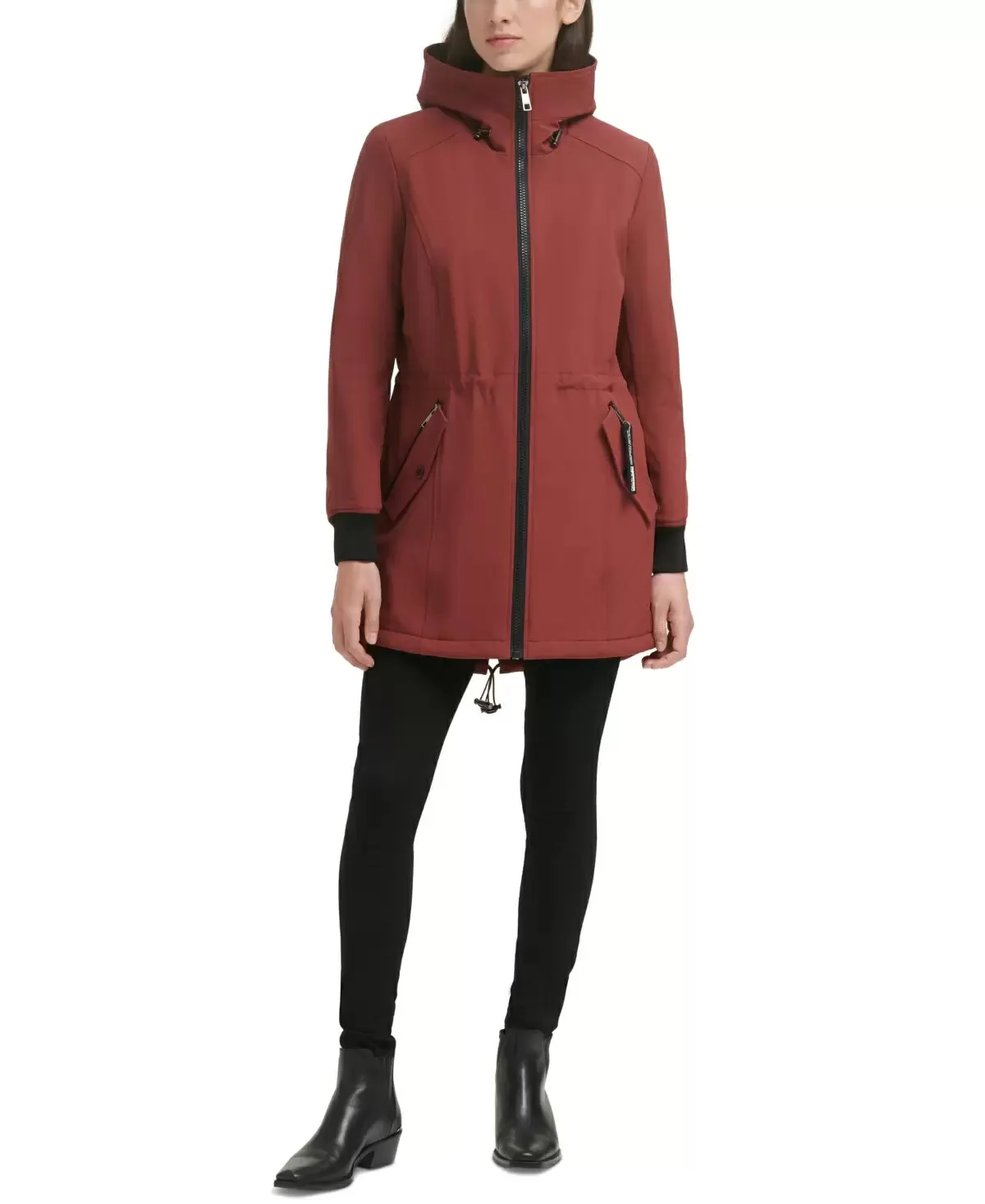 Calvin Klein Women's Fleece-Lined Hooded Raincoat