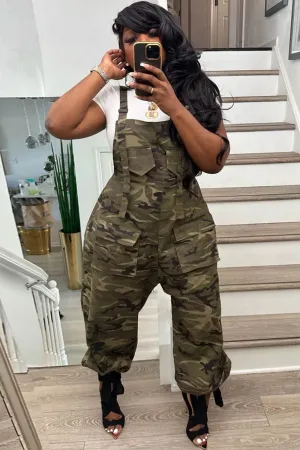 Camouflage Cargo Jumpsuits