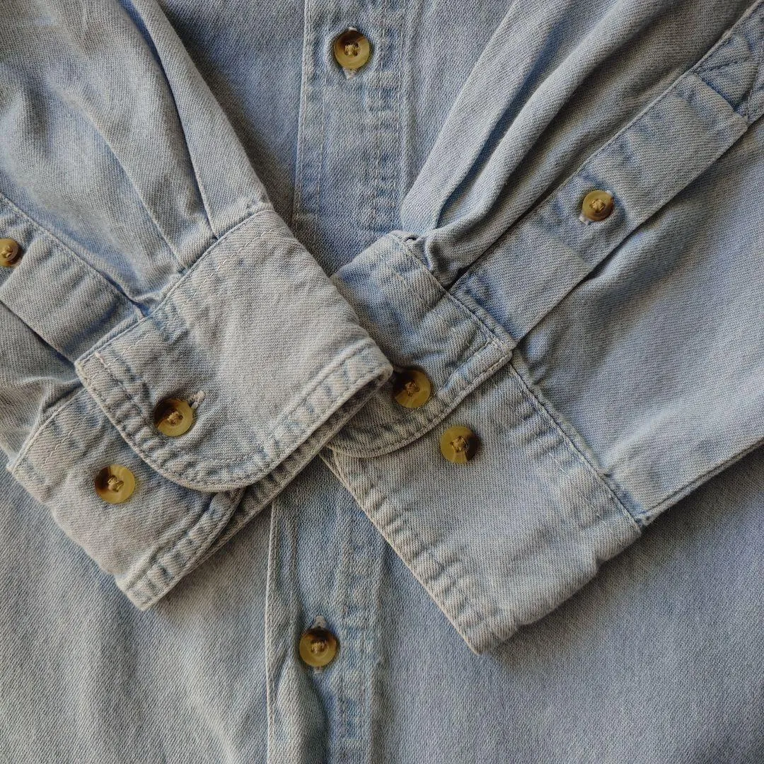 carhartt denim work shirts カーハート　デニム　ワンポイント　ロゴシャツ