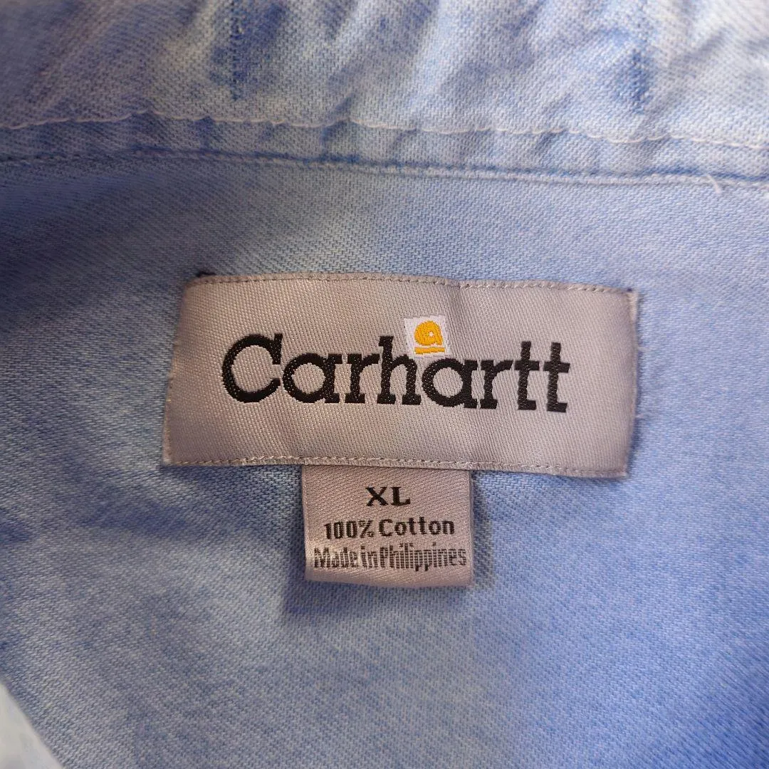 carhartt denim work shirts カーハート　デニム　ワンポイント　ロゴシャツ