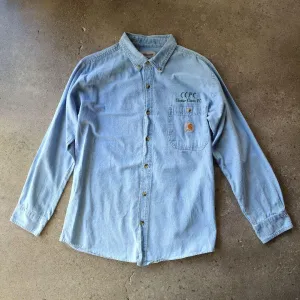 carhartt denim work shirts カーハート　デニム　ワンポイント　ロゴシャツ