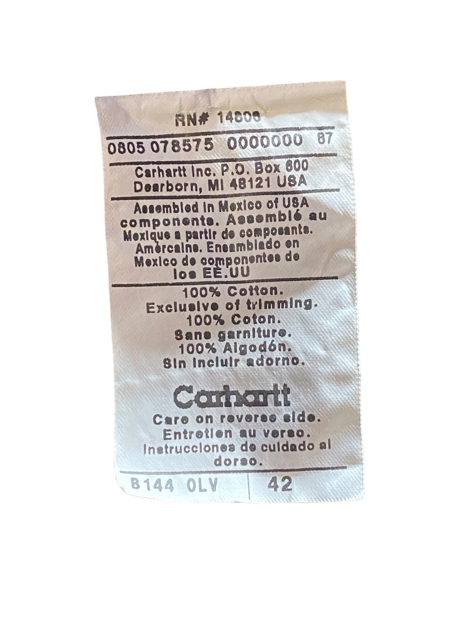 Carhartt Men's Canvas 6-Pockets Cargo Work Shorts Green (Size: 42 X 10) NWT