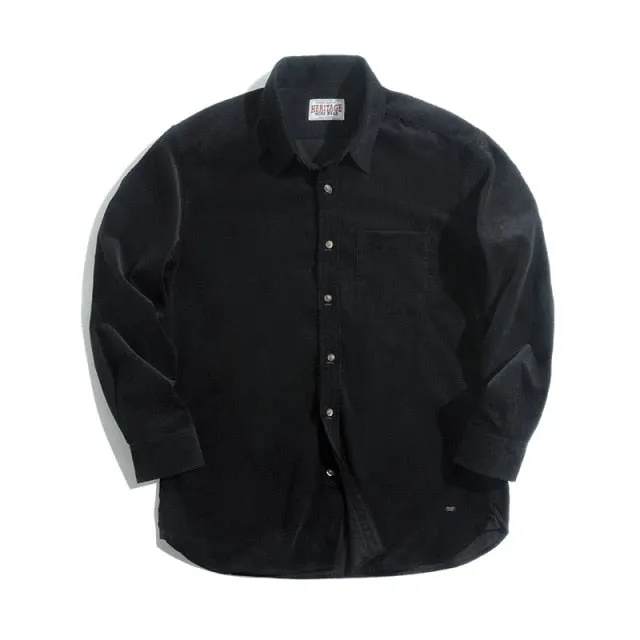 CASUAL CORDUROY PURE COTTON LONG-SLEEVE