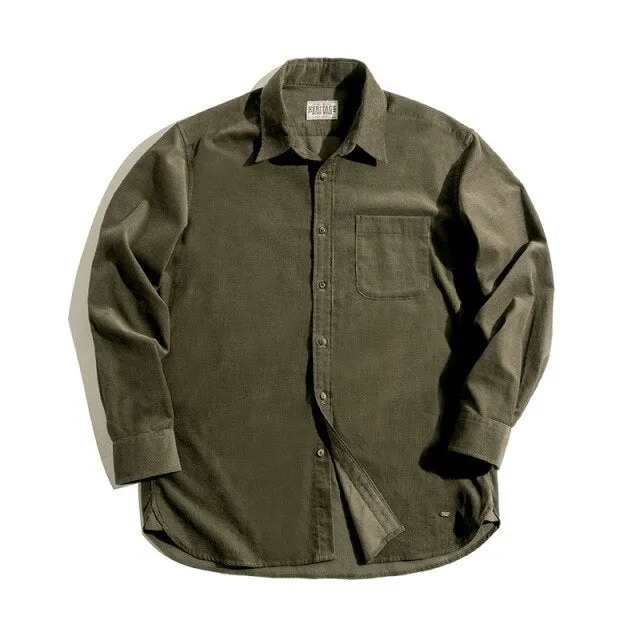 CASUAL CORDUROY PURE COTTON LONG-SLEEVE