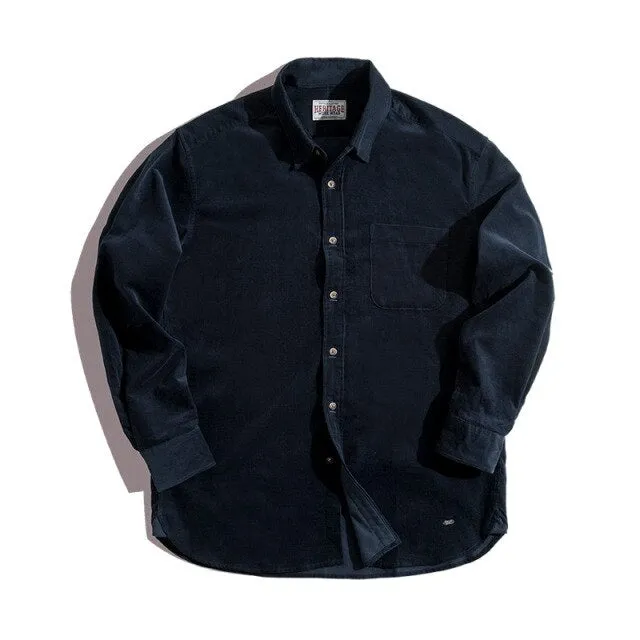 CASUAL CORDUROY PURE COTTON LONG-SLEEVE