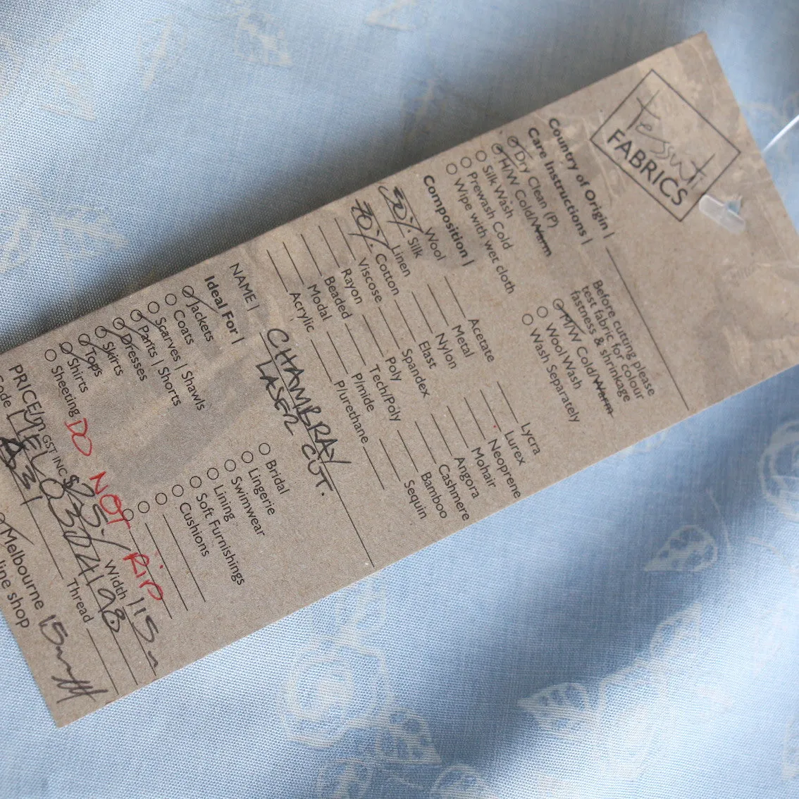 Chambray Laser Cut