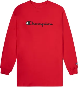 Champion Big and Tall Long Sleeve T Shirt for Men - Cotton Long Sleeve Tee